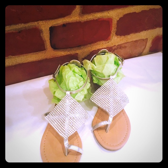 New Silver Sparkle Sandals! - Picture 1 of 4