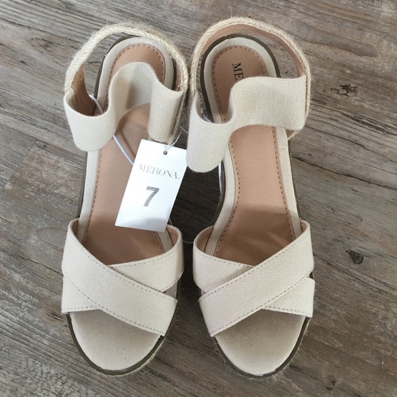 Target Merona Tan Espadrilles Wedge Sandals