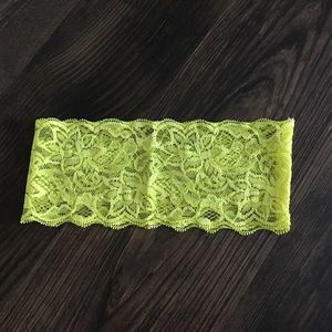 3" Wide Thick Bright Yellow Lace Headband Hairband