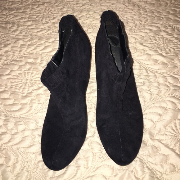 Black Faux Suede Booties