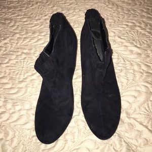 Black Faux Suede Booties