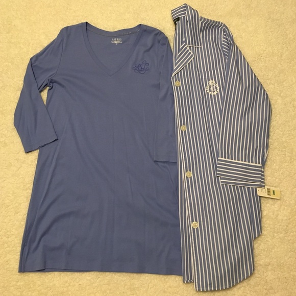 Ralph Lauren sleep shirt set