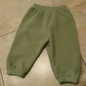 Lands End Fleece Pants Sage Green 2T thick!