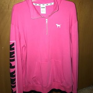 PINK Victoria's Secret half zip pink jacket