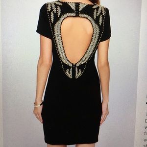 Backless black dress