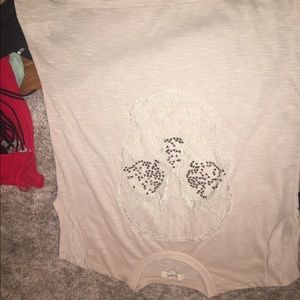Tan skull shirt