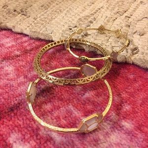 Kendra Scott Bangle Bundle - Grey Moonstone