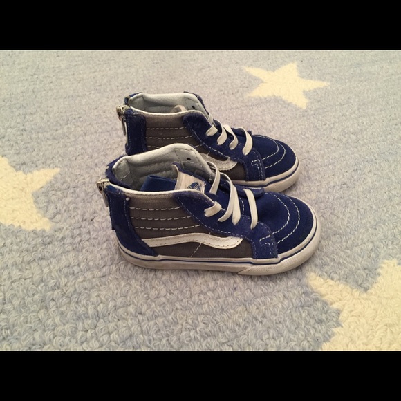 Vans 6.5 toddler hi skate Gray&Blue sneaker