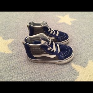 Vans 6.5 toddler hi skate Gray&Blue sneaker