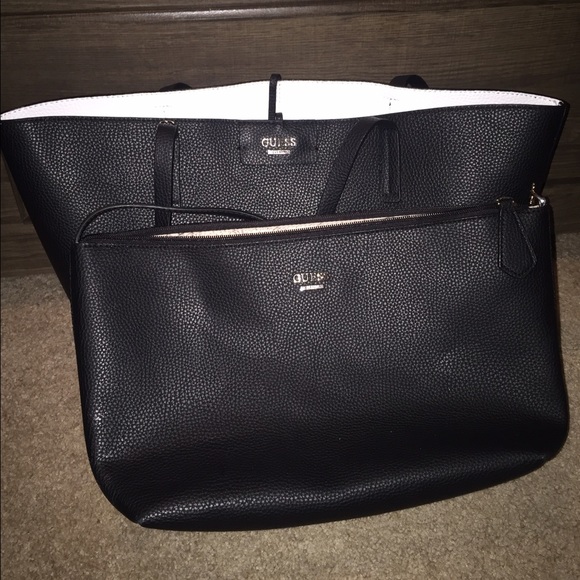 Guess tote with removable pouch