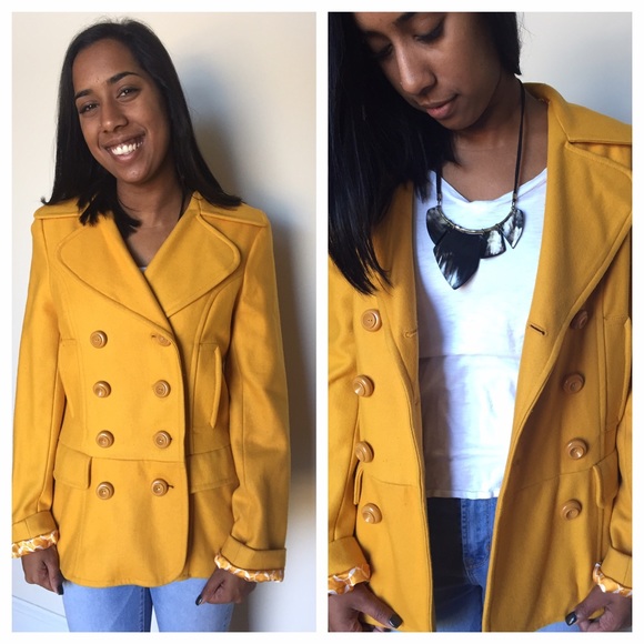 Tulle Yellow Peacoat ✨LIKE NEW!✨