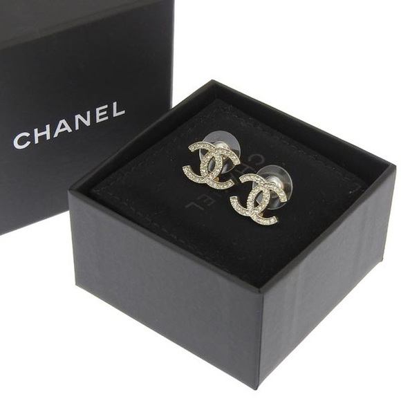 SOLD @ EBAY NIB CHANEL LARGE CC EARRINGS A14V - Picture 3 of 4