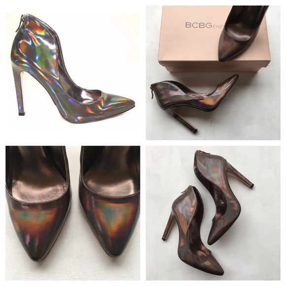 BCBG Hologram Shiny Patent Pump Heels - Picture 2 of 4