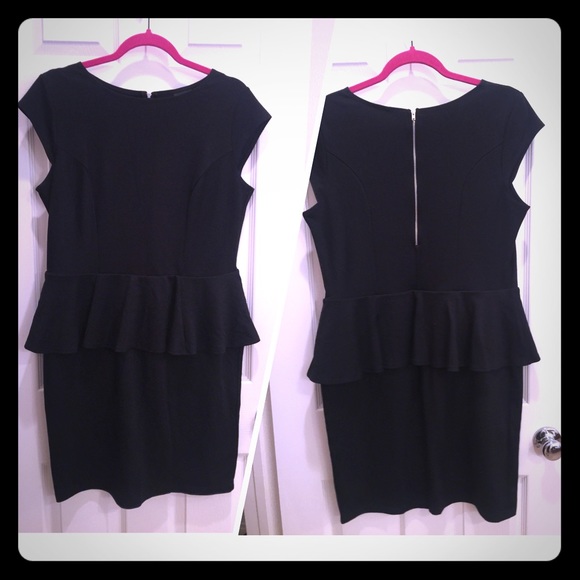 Mossimo Black Peplum Dress Size XL