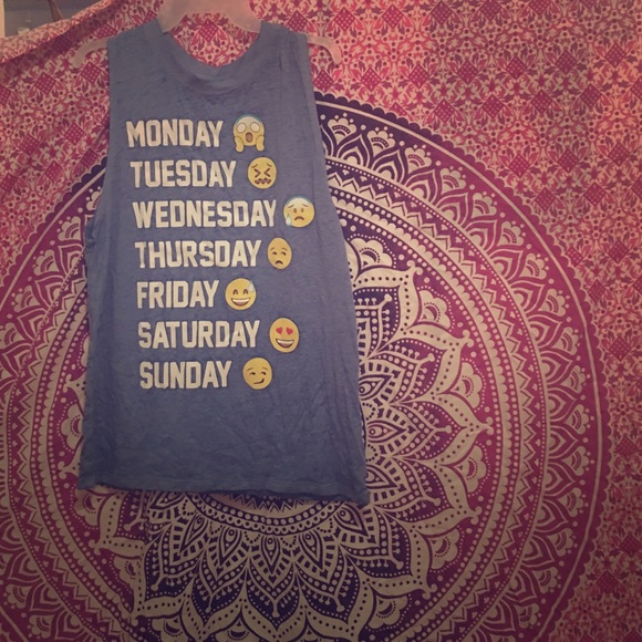 Emoji long tank shirt