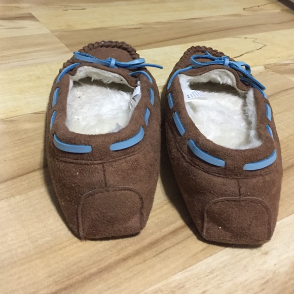 Blue and brown moccasins - Picture 2 of 3