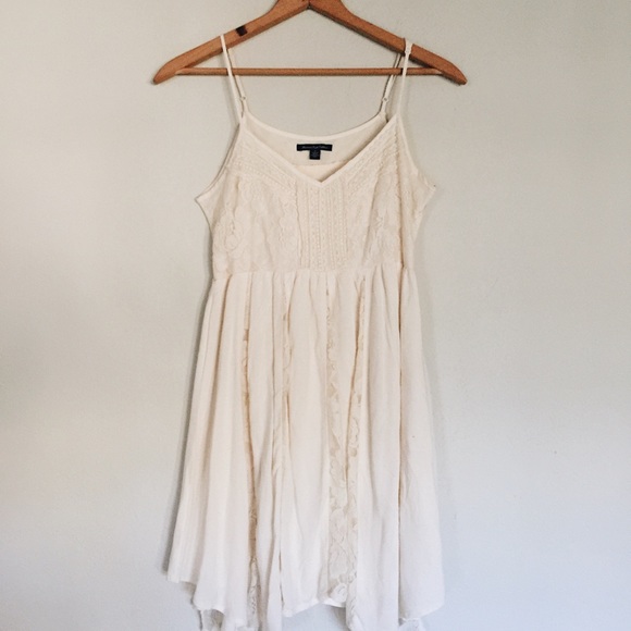Cream lace boho dress