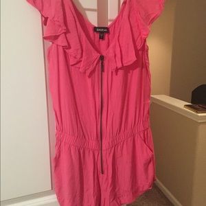Pink zip Bebe Romper