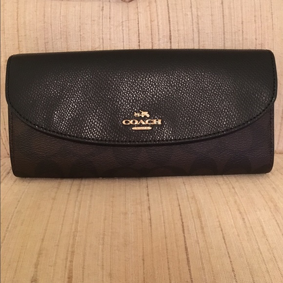 NWT Coach Signature PVC Slim Wallet
