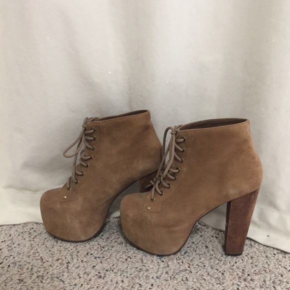 Jeffrey Campbell brown lace up Lita's, size 6