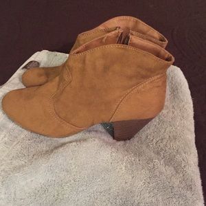 Tan booties