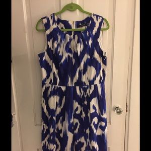 Ellen Tracey Ikat A-Line Dress