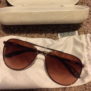 Oakley rose gold aviators