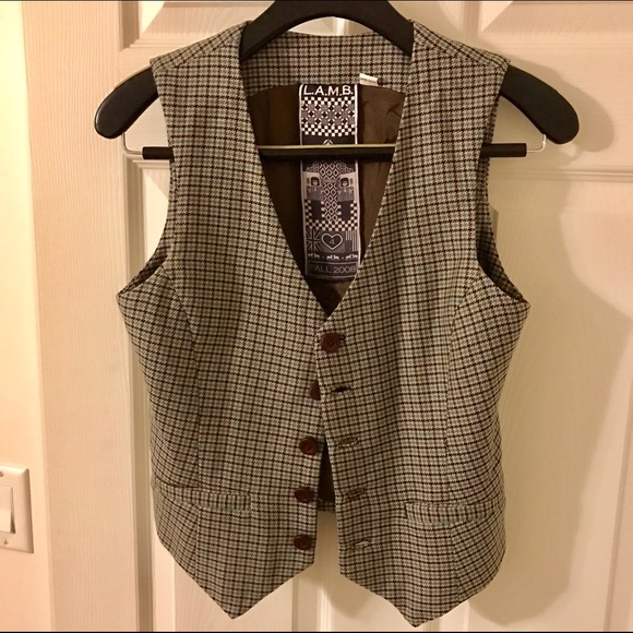 Houndstooth Woolen Vest for Women