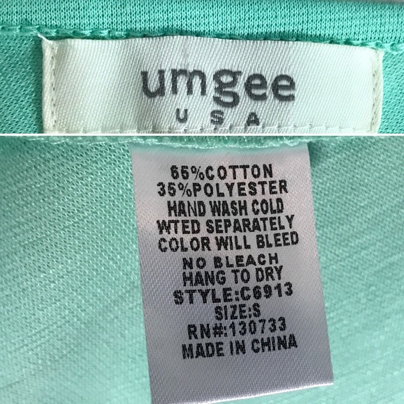 NEW Umgee Dress Mint Green Solid Fit Flare S M L - Picture 3 of 4