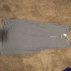 Striped maternity dress