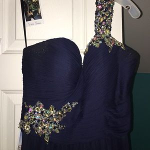 Long Navy Prom Dress!
