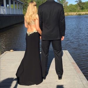open back cut-out prom dress