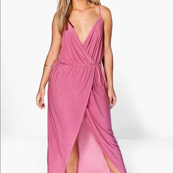 Pink slinky dress