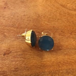 Teal gumdrop earrings