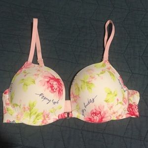 Floral push-up bra