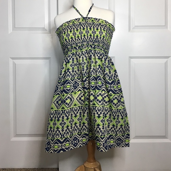 Blue and green sundress