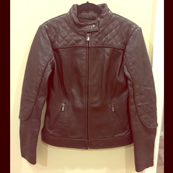 Vintage 🆕 Jones New York Moto leather jacket size small