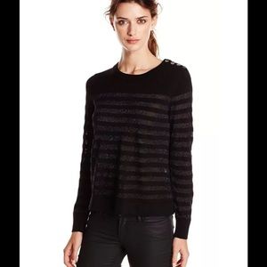 “SOLD” Anne Klein Long Sleeve Lurex Stripe Sweater