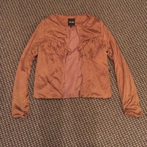 Brown Suede jacket with fringes