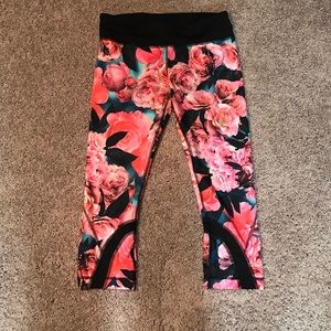 lulu lemon floral yoga pants