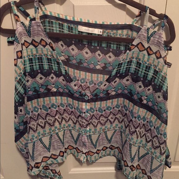 Patterned urban crop top