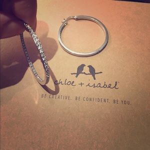 Crystal Pave Hoop Earrings