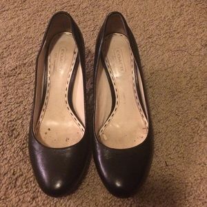 Coach black pumps heels
