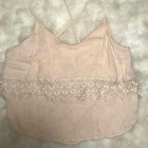 Cream crop top