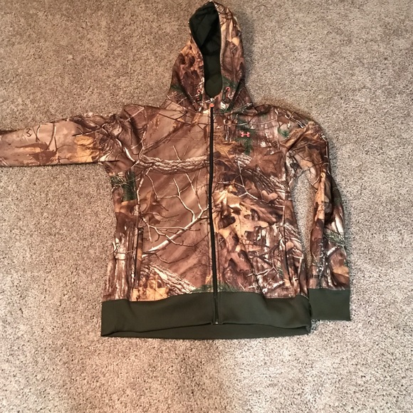 Women's under armor camo zip jacket
