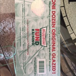 Krispy Kream Certificates