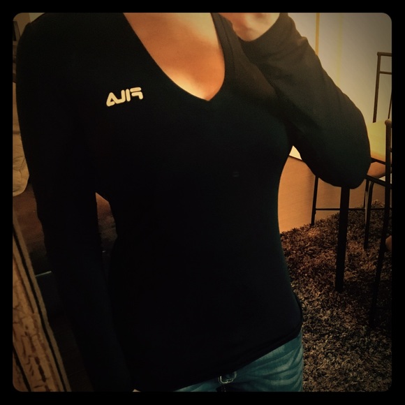 FILA Sport Performance Wear Black Mesh Shirt S