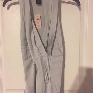 Silver silk shirt