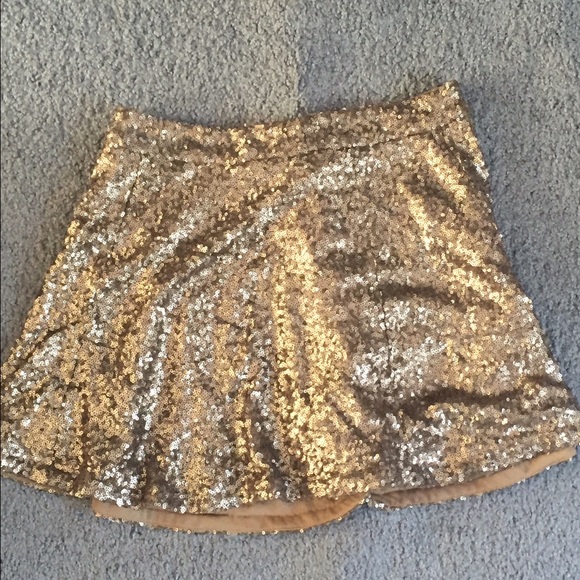 Glitter mini skirt