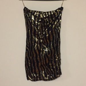 Strappless Sequin Dress